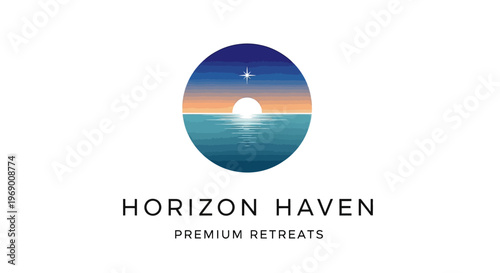 Horizon Haven Premium Retreats logo design.