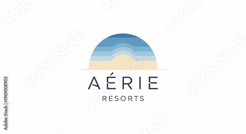 Aerie Resorts logo with sun design.