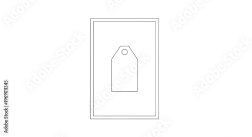 Simple Label Icon Design Element.