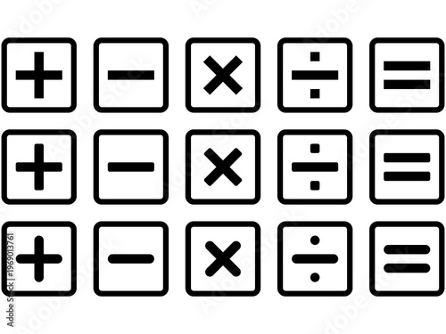 計算記号アイコンセット