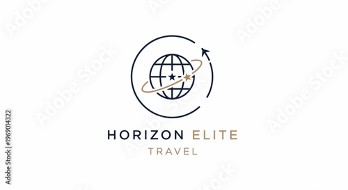 Horizon Elite Travel logo design.