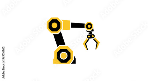 Industrial robotic arm machine technology.