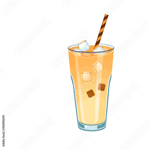 glass of cola with ice