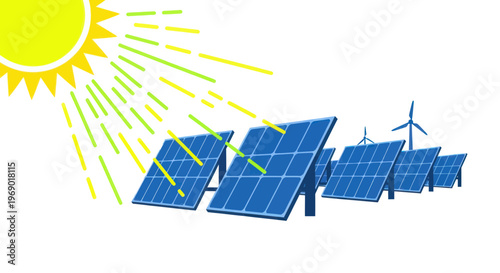 Solar Panels and Wind Turbines: Clean Energy Generation with Sun Rays