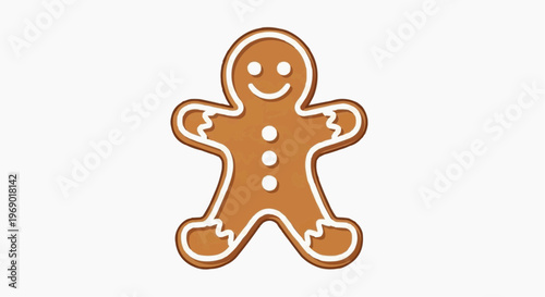 A charming gingerbread man, freshly baked and ready to bring delight