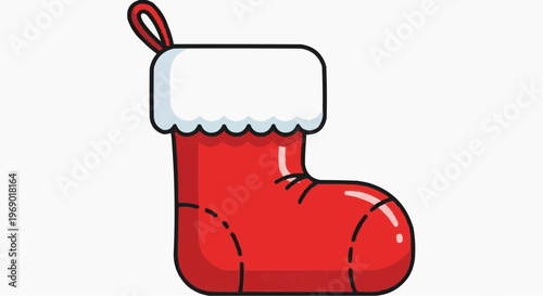 A festive Christmas stocking, ready to be filled with treats and gifts, creating anticipation for the holidays