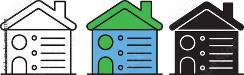 vector illustration of green house