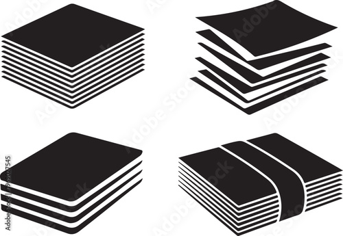 Paper stack icons for office document storage and archive management.
