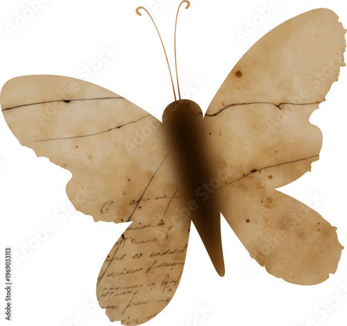 Butterfly Cutout Vintage Paper Aesthetic