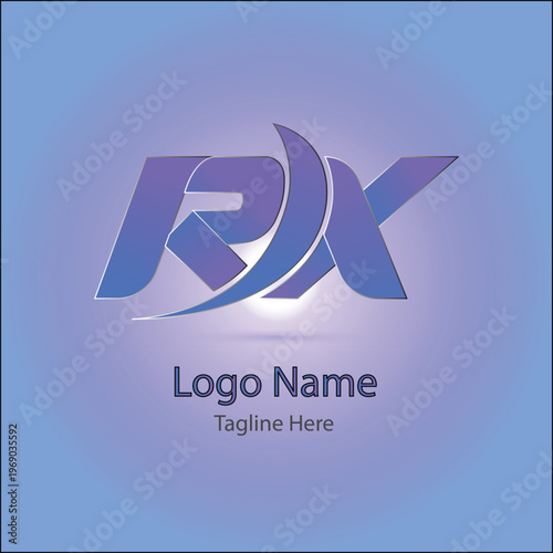 Modern RX Letter Logo Design with Gradient Style, Abstract Monogram Branding, Creative Business Identity, Professional Corporate Logo Template Design