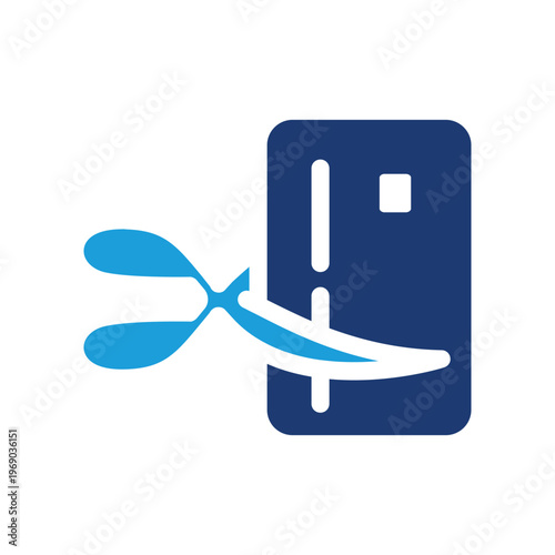 Scissor cut Credit card colored icon vector design good for web or mobile app