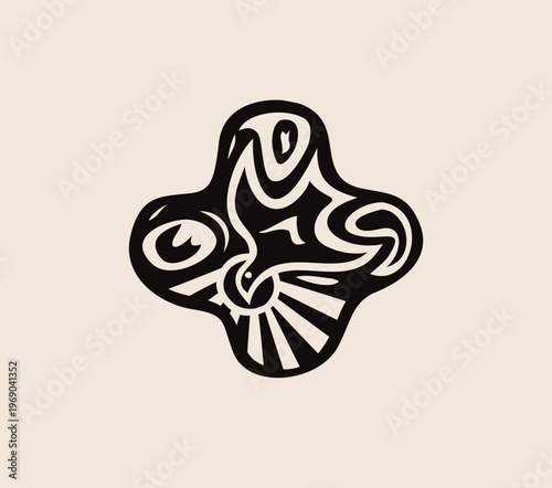 Simple Cross with Holy Spirit Symbol, art vector design