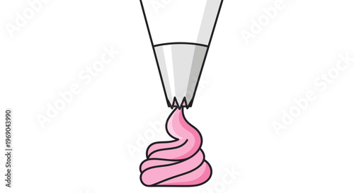 Pastry Bag Squeezing Pink Frosting