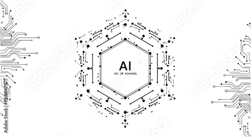 The AI system displays a circuit board design on a computer screen.