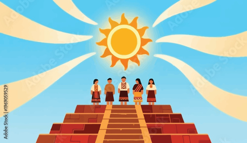 Inca Temple Gathering for Inti Raymi — Sun Festival Ceremony