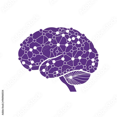 Dynamic visual of a conceptual artificial intelligence neural network, outlining the human brain's digital connectivity, thought, and innovation