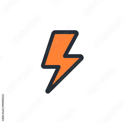 A simple illustration of a lightning bolt