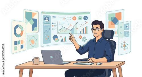 SaaS Dashboard Interaction Scene