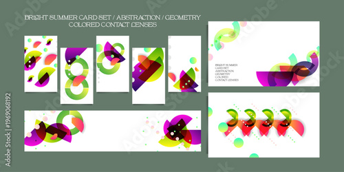 Set geometric colors fluid shapes eps 10. Flowing and liquid abstract gradient background for banner, poster or book. Vector design