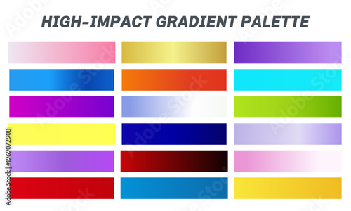 インパクトのある鮮やかなグラデーションカラースウォッチ素材セット