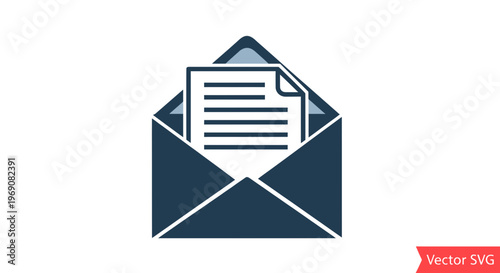 Open Envelope with Document Inside