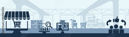 Digital marketing. Containing SEO, content, website, social media, sales and online advertising. Solid vector symbol collection.