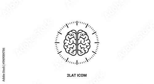 Brain clock concept with human mind.