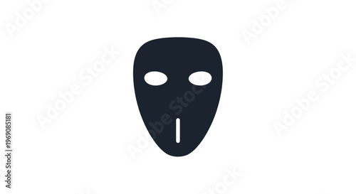 A black mask with eye holes.