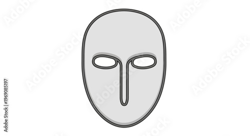 Simple line drawing of a face.