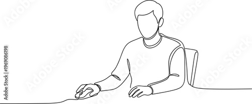 Man sitting at a table.