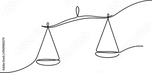 Scales balance equilibrium symbol icon.