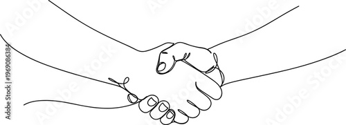 Two hands shaking in a handshake.