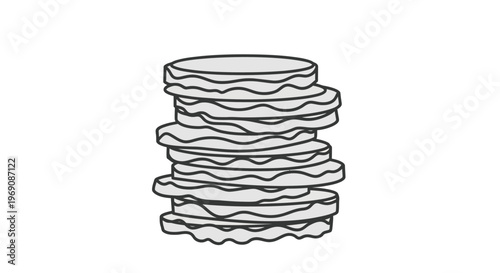 A stack of pancakes illustration.