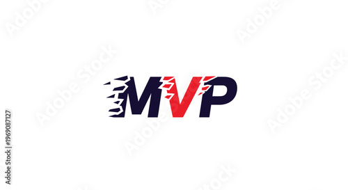 MVP logo with baseball stitching.