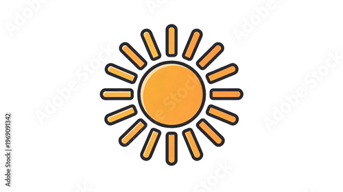 Bright Sun Icon Illustration
