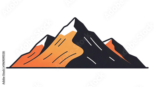 Modern Mountain Range Illustration