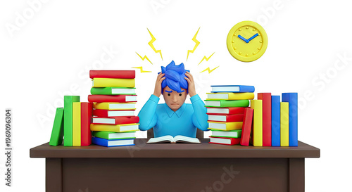 Student Stress: Overwhelmed by Books and Time