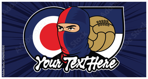 ultras sticker casual hooligan football fans logo vector design