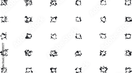 The texture or abstraction consists of dirty, distorted shapes.