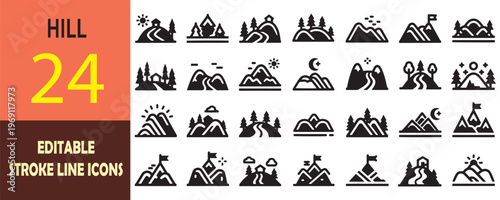 Black solid icons collection for technology and business, set of 28 vector symbols, digital interface and hardware glyphs for web design