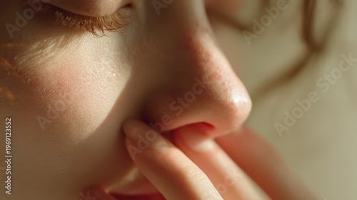 女性の顔のクローズアップ