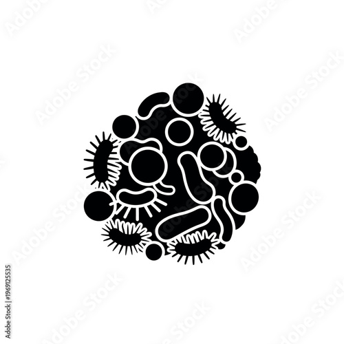 Microorganisms and Bacteria Cluster.