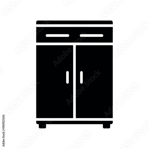 Tableau sur toile Minimalist Cabinet Furniture Storage Icon.