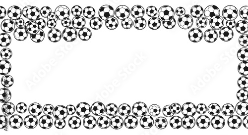 Soccer Ball Border Frame - Sports Theme Background