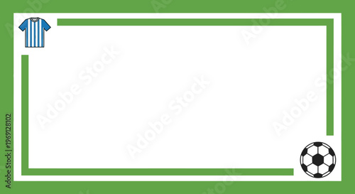 Soccer Frame with Jersey and Ball - Sports Copy Space Background