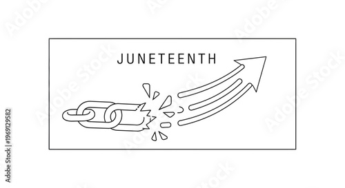 Symbolic representation of Juneteenth celebrating emancipation and progress towards a liberated
