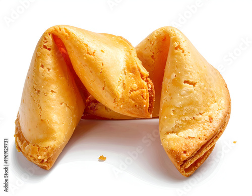 Wallpaper Mural Golden Fortune Cookies - A Symbol of Luck and Tradition. Torontodigital.ca