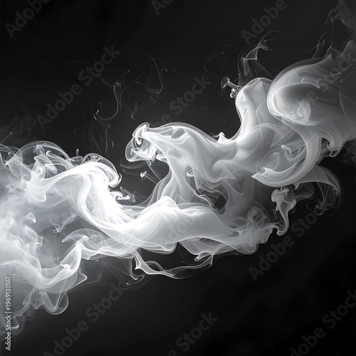 Wallpaper Mural Ethereal Dance of Smoke - A Mesmerizing Abstract Composition. Torontodigital.ca
