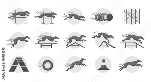 Horse Jumping Over Hurdles Silhouette.