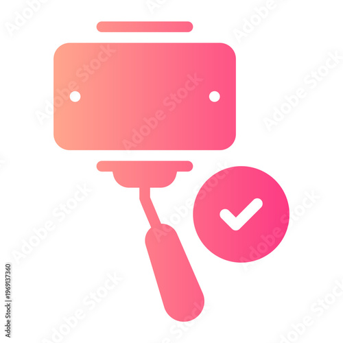 selfie stick gradient icon